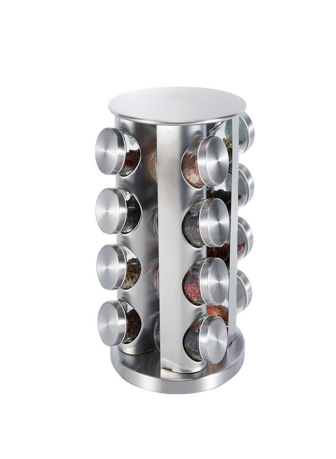 Delavala 16 Jar - Revolving Spice Tower/spice rack set for kitchen/kitchen storage organizer/masala container for kitchen/seasoning container set/stainless steel containers/kitchen accessories items - Image 3